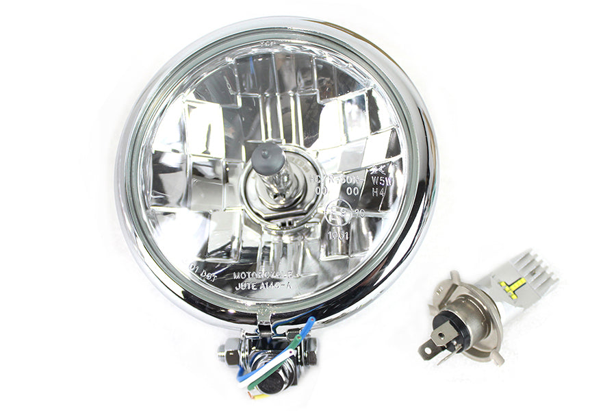 5-3/4 Bates Style 6 Volt LED Headlamp Chrome