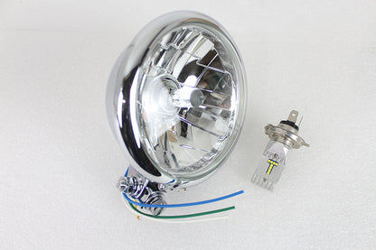 5-3/4 Bates Style 6 Volt LED Headlamp Chrome