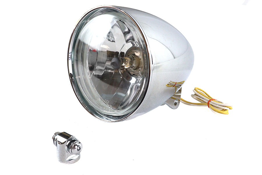 Factory Sample 5-3/4 Chrome Rocket Style Headlamp