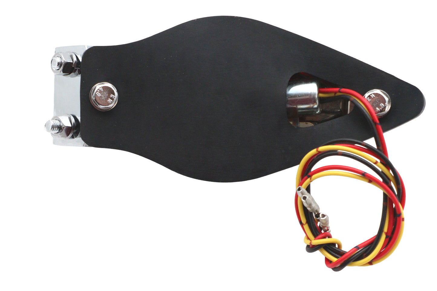 Chrome Teardrop Bulb Tail Lamp Assembly with Red Lens