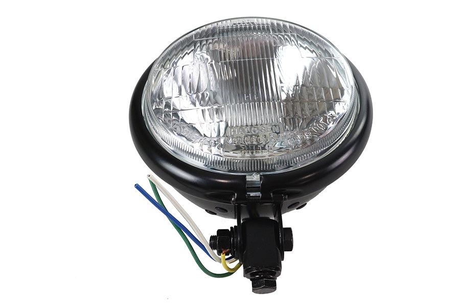 5-3/4 Black Round Headlamp