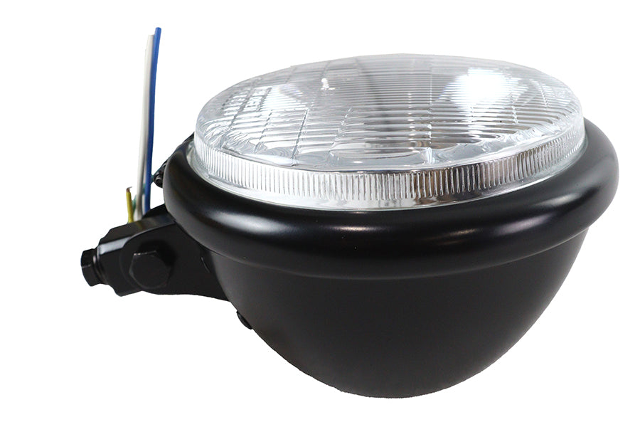 5-3/4 Black Round Headlamp