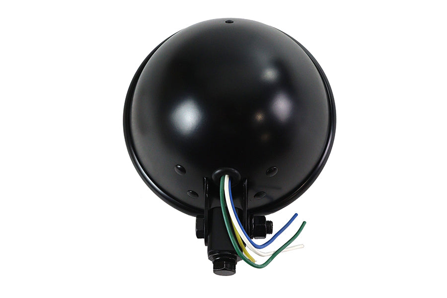 5-3/4 Black Round Headlamp