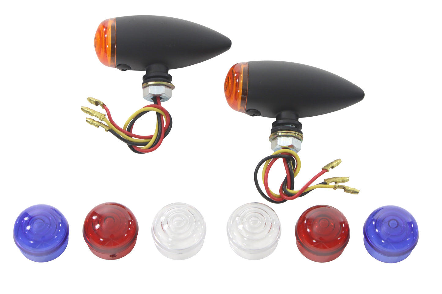 Mini LED Bullet Amber Lens Marker Lamp Set