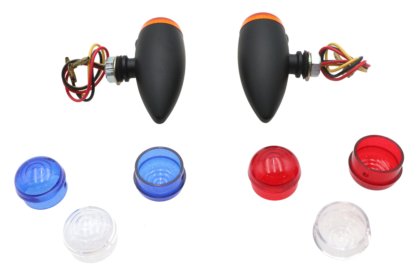 Mini LED Bullet Amber Lens Marker Lamp Set