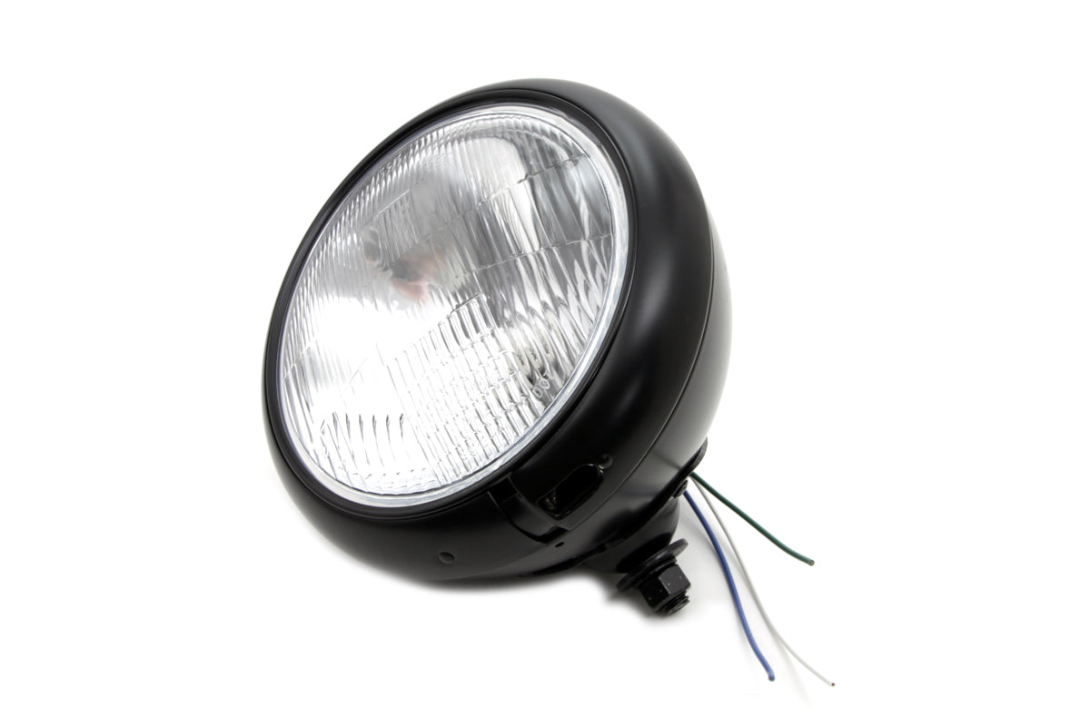 7 Headlamp Assembly H-4 Type Black