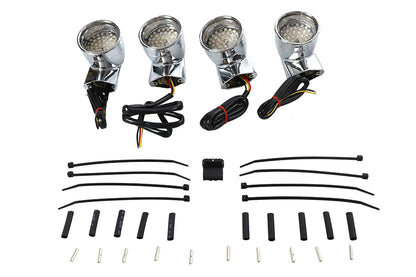Chrome Revox Bullet LED Turn Signal Lamp Kit