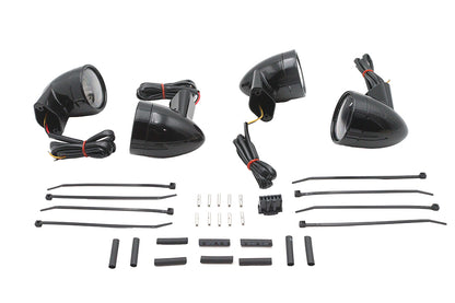 Black Revox Bullet LED Turn Signal Lamp Kit