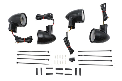 Black Revox Bullet LED Turn Signal Lamp Kit