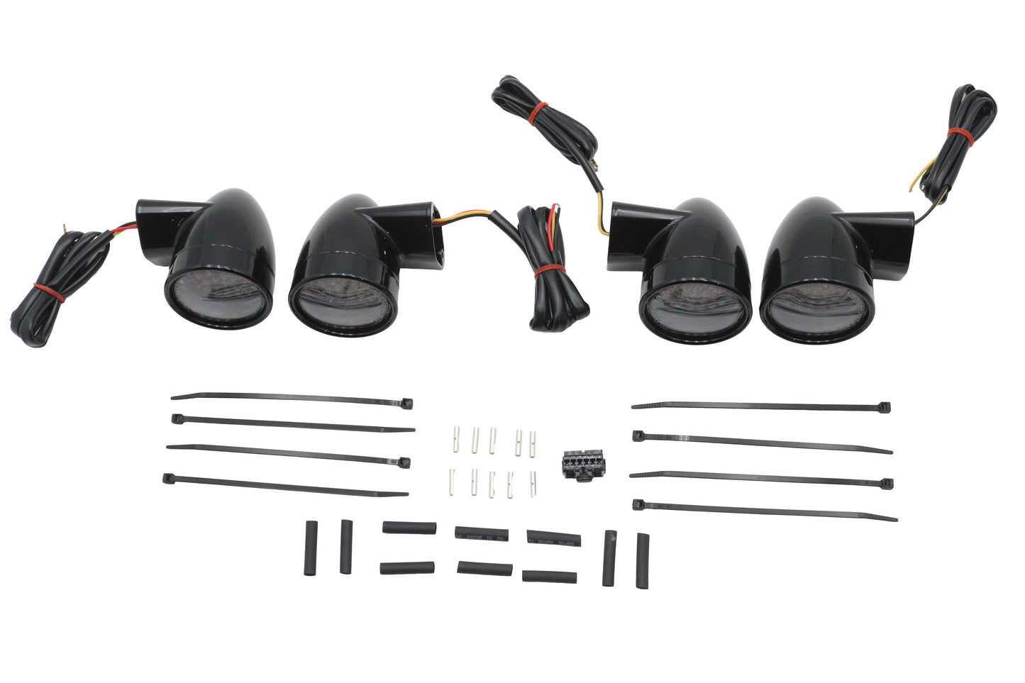 Black Revox Bullet LED Turn Signal Lamp Kit