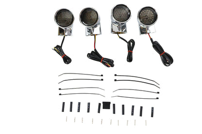 Chrome Revox Bullet LED Turn Signal Lamp Kit