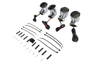 Chrome Revox Bullet LED Turn Signal Lamp Kit