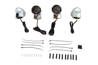 Chrome Revox Bullet LED Turn Signal Lamp Kit