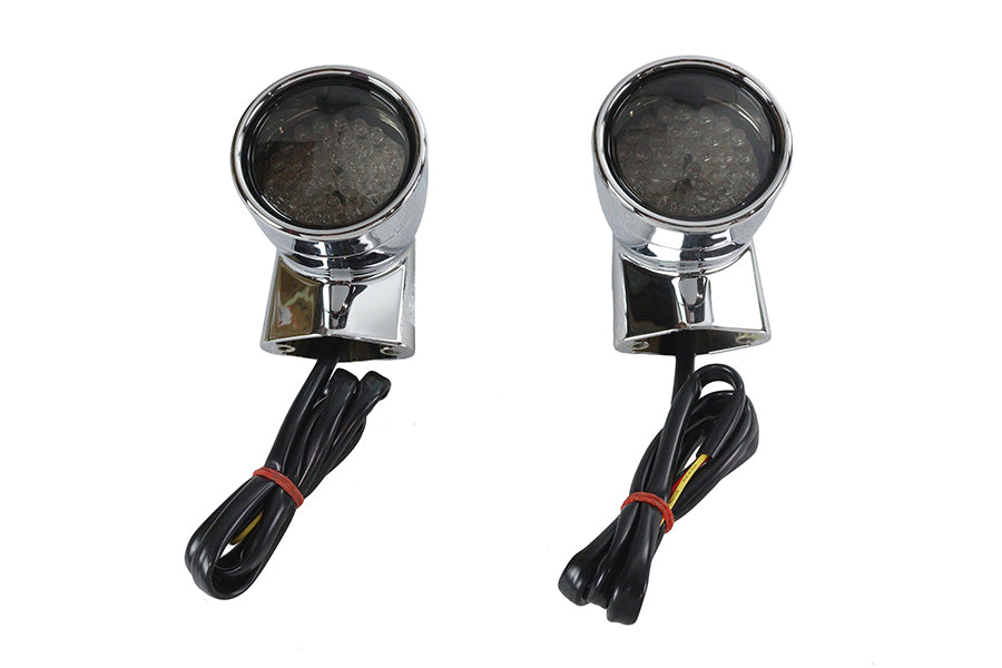 Chrome Revox Bullet LED Front Turn Signal Set