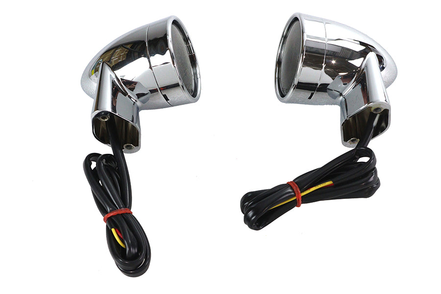 Chrome Revox Bullet LED Front Turn Signal Set