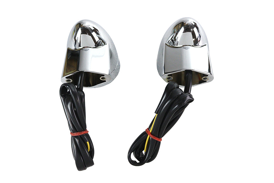 Chrome Revox Bullet LED Front Turn Signal Set