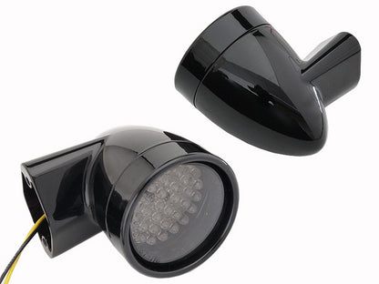 Black Revox Bullet LED Turn Signal Lamp Kit