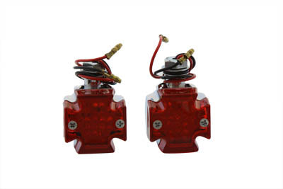 Mini Marker Lamp Set Maltese Style Red Lens