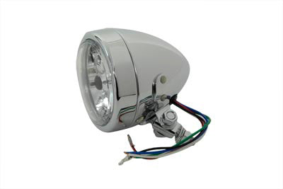 Factory Sample 4 Round Headlamp 12 Volt Chrome