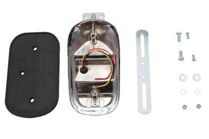 Chrome Tombstone Style Tail Lamp with LED