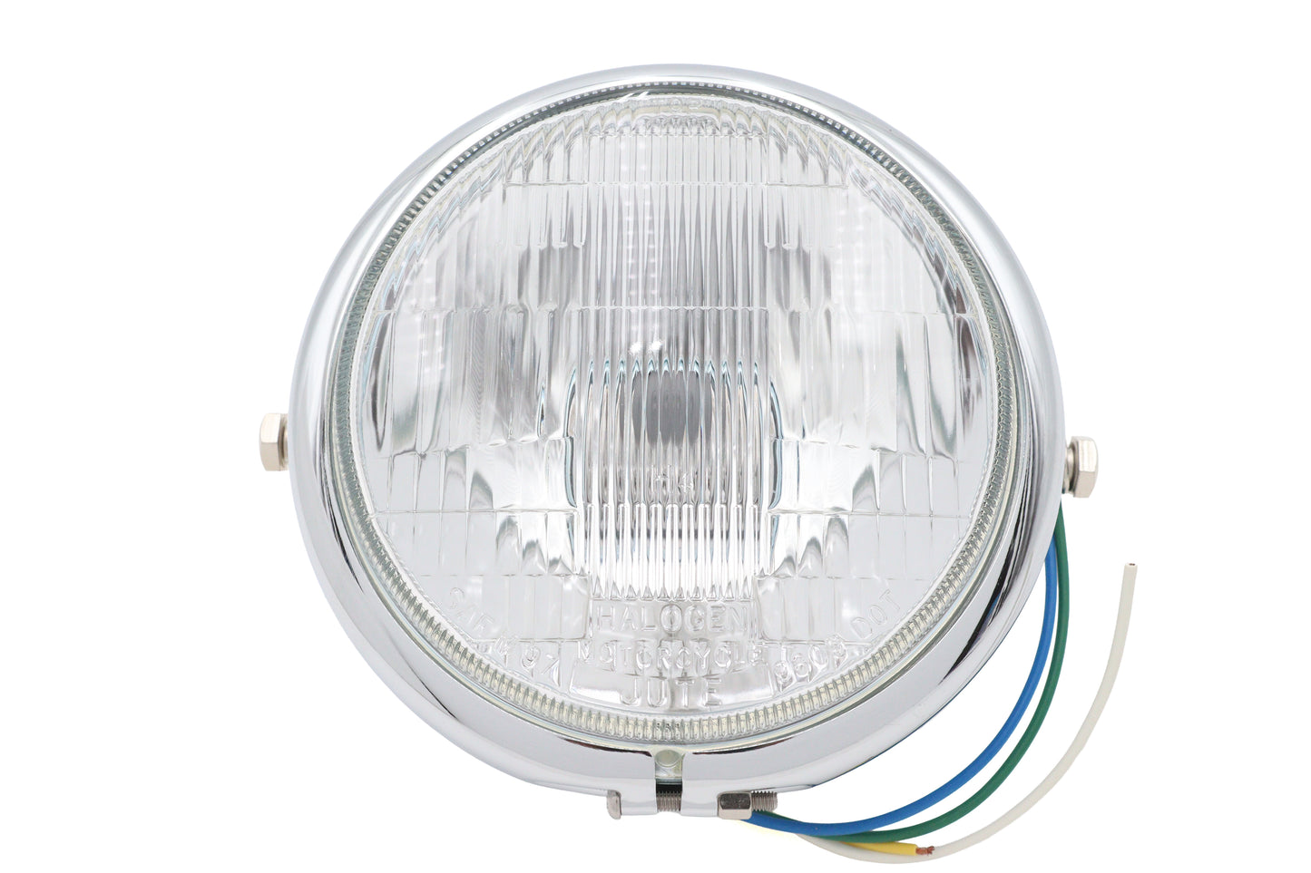 5-3/4 Round Headlamp Chrome Side Mount