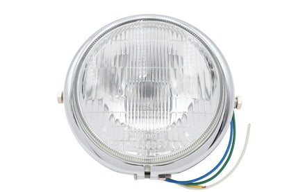 5-3/4 Round Headlamp Chrome Side Mount