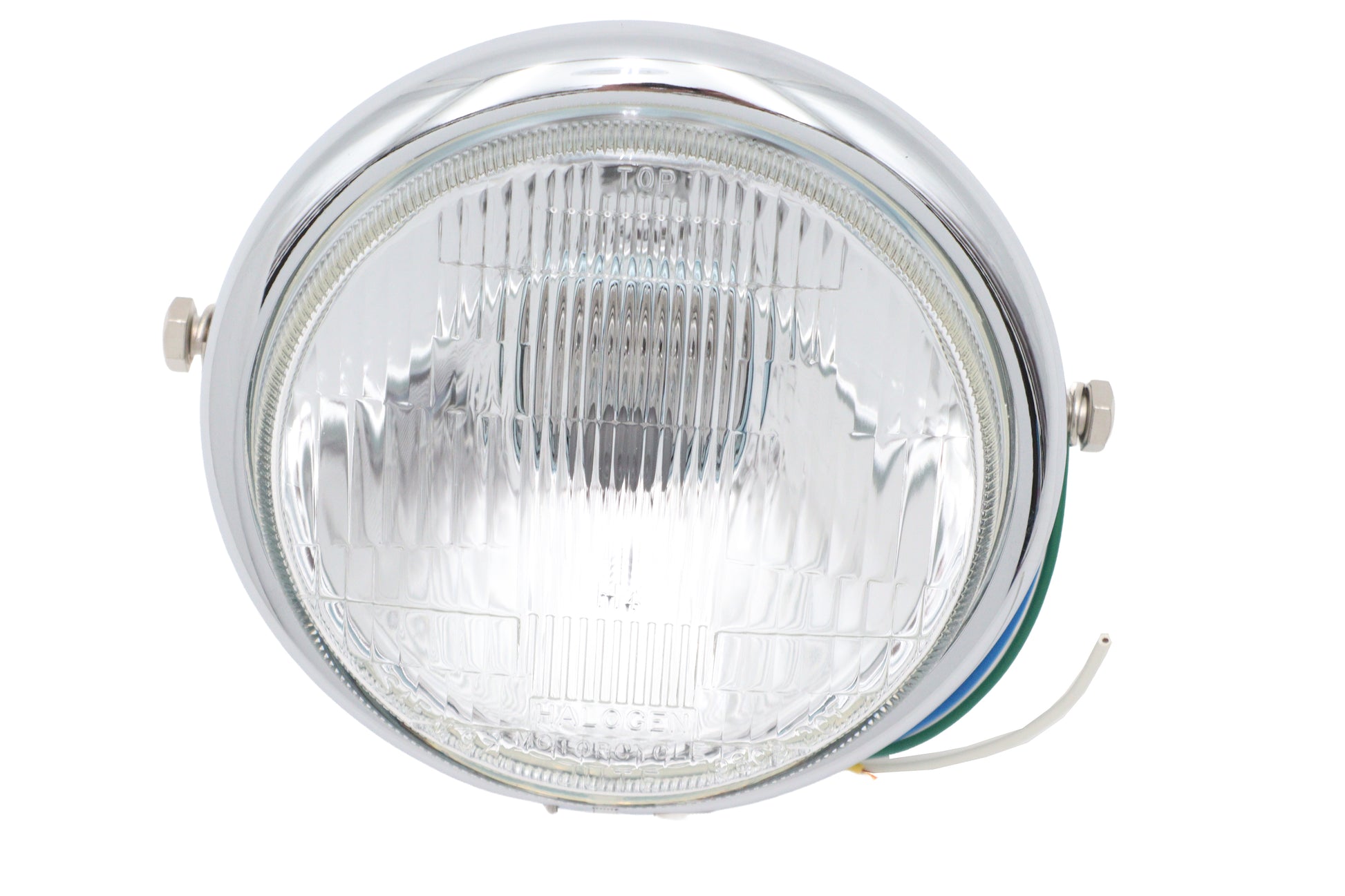 5-3/4 Round Headlamp Chrome Side Mount