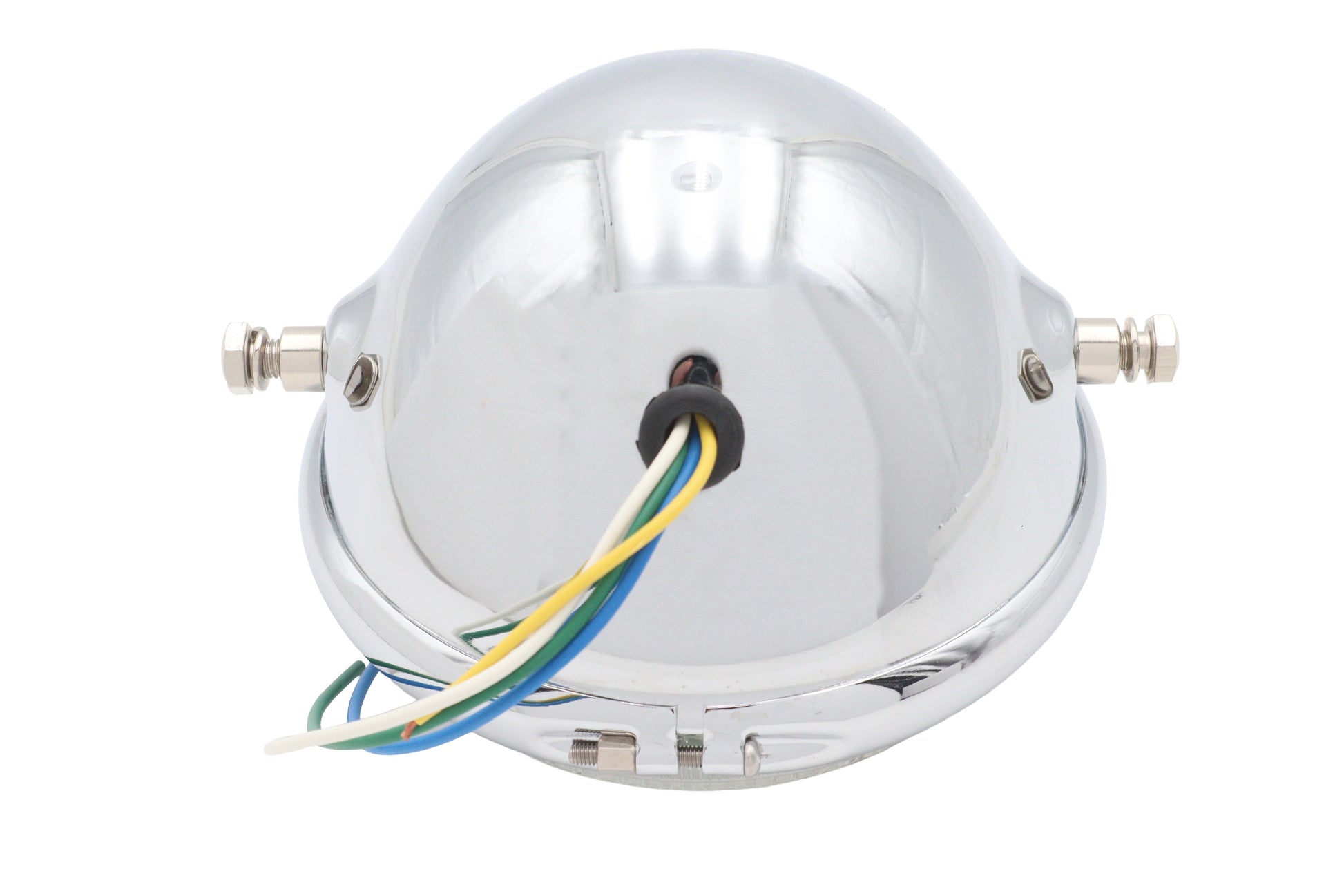 5-3/4 Round Headlamp Chrome Side Mount