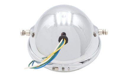 5-3/4 Round Headlamp Chrome Side Mount