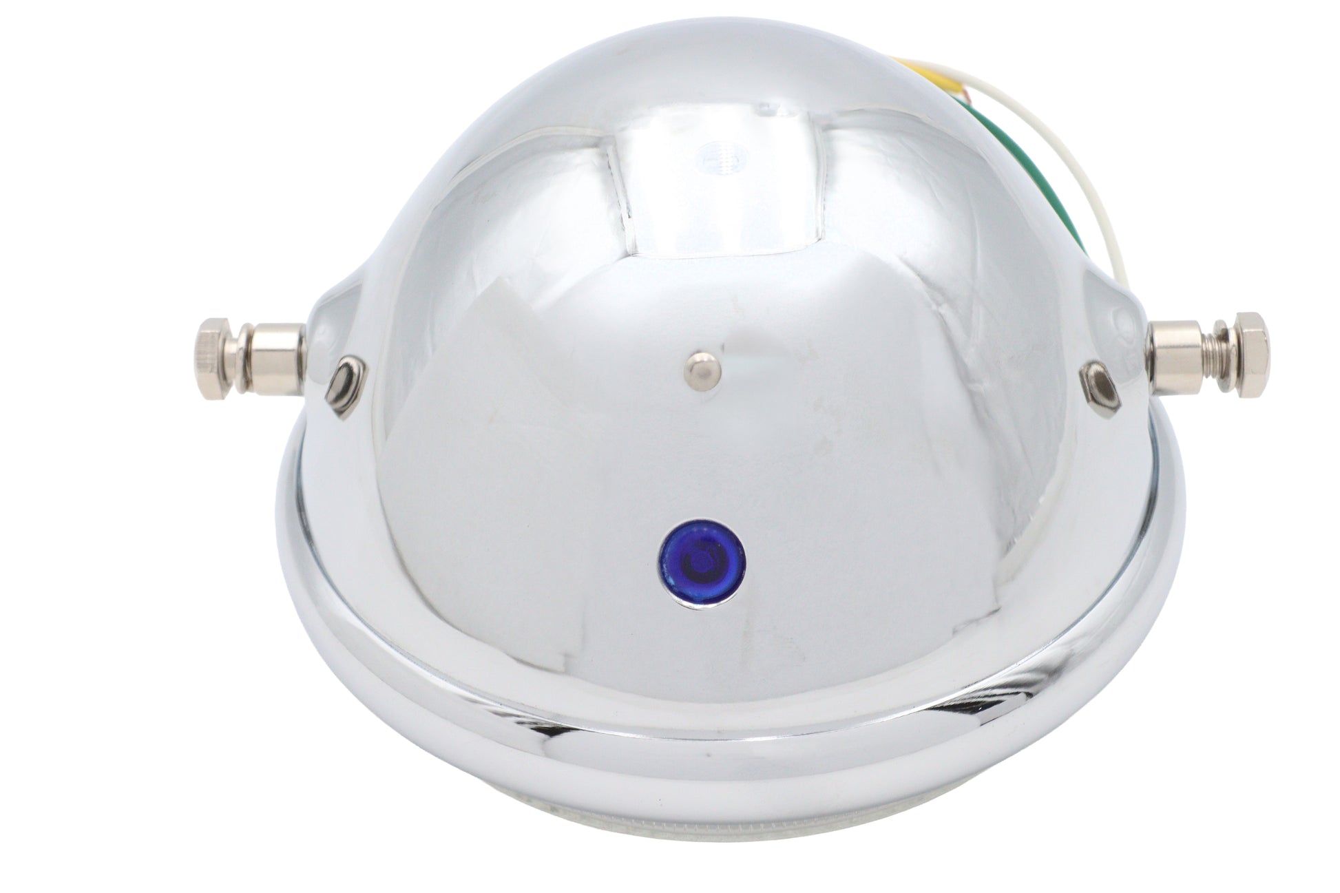 5-3/4 Round Headlamp Chrome Side Mount