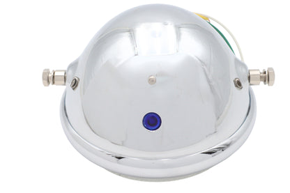 5-3/4 Round Headlamp Chrome Side Mount