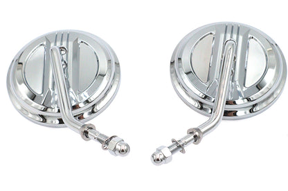 Air Flow Mirror Set with Steel Stems Chrome