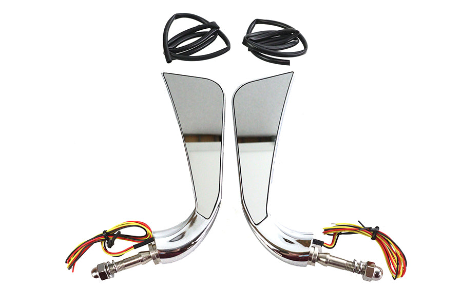 Evil Eye Mirror Set with Billet Stems