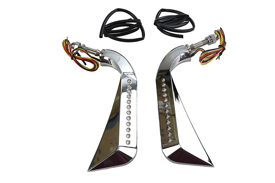 Evil Eye Mirror Set with Billet Stems