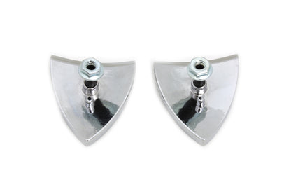 Chrome Mirror Block Off Plate Set