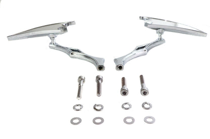 Crescent Mirror Set with Billet Twisted Stems