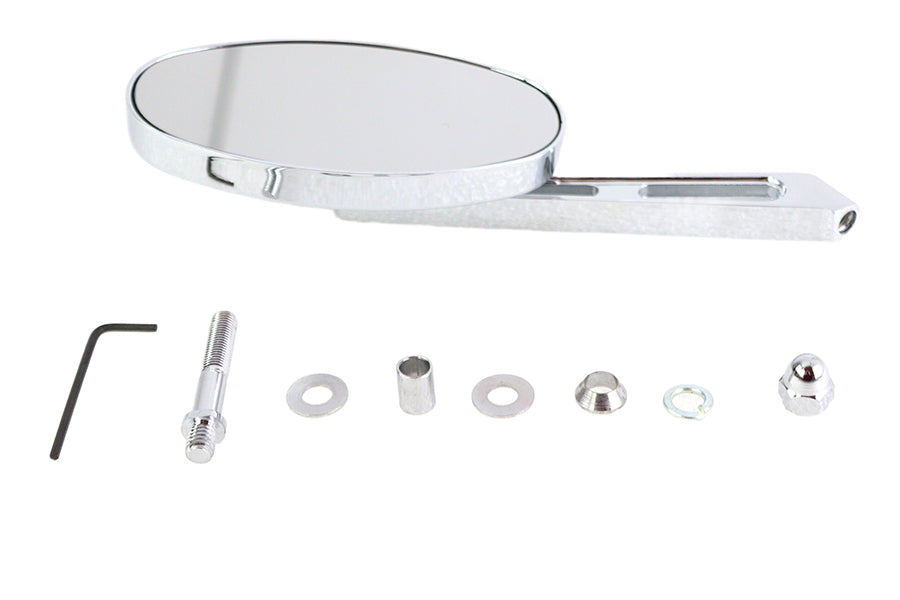 Cateye Mirror with Billet Girder Stem Chrome