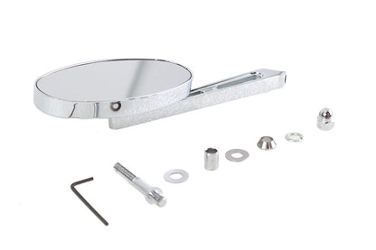 Cateye Mirror with Billet Girder Stem Chrome