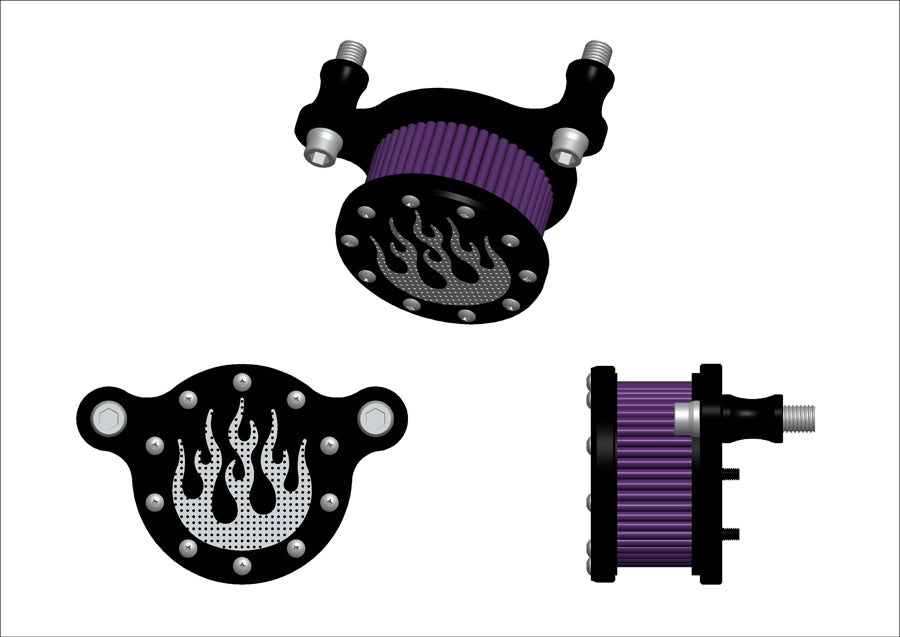 Wyatt Gatling Air Cleaner Kit Chrome
