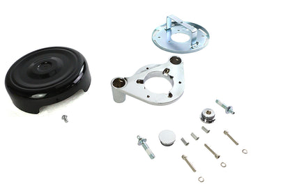 8 Round Air Cleaner Kit Black