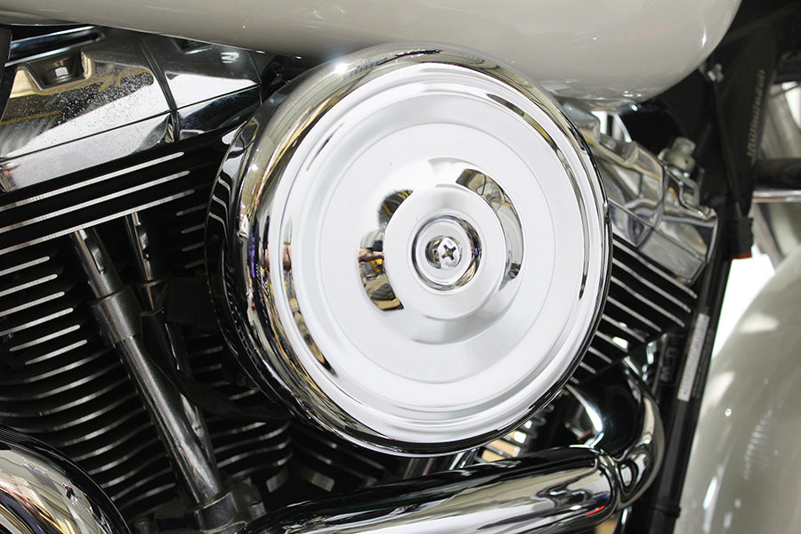 8 Round Air Cleaner Kit Chrome