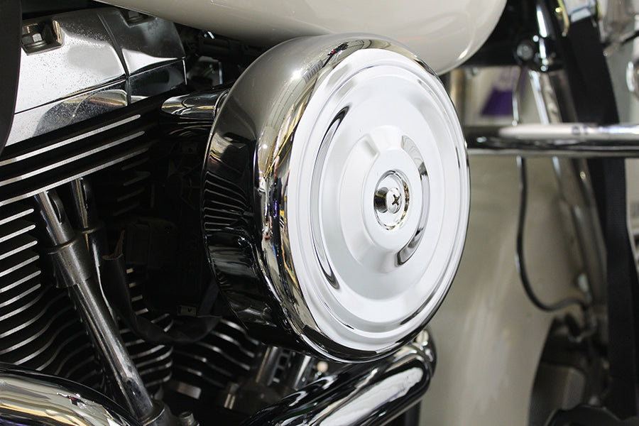 8 Round Air Cleaner Kit Chrome