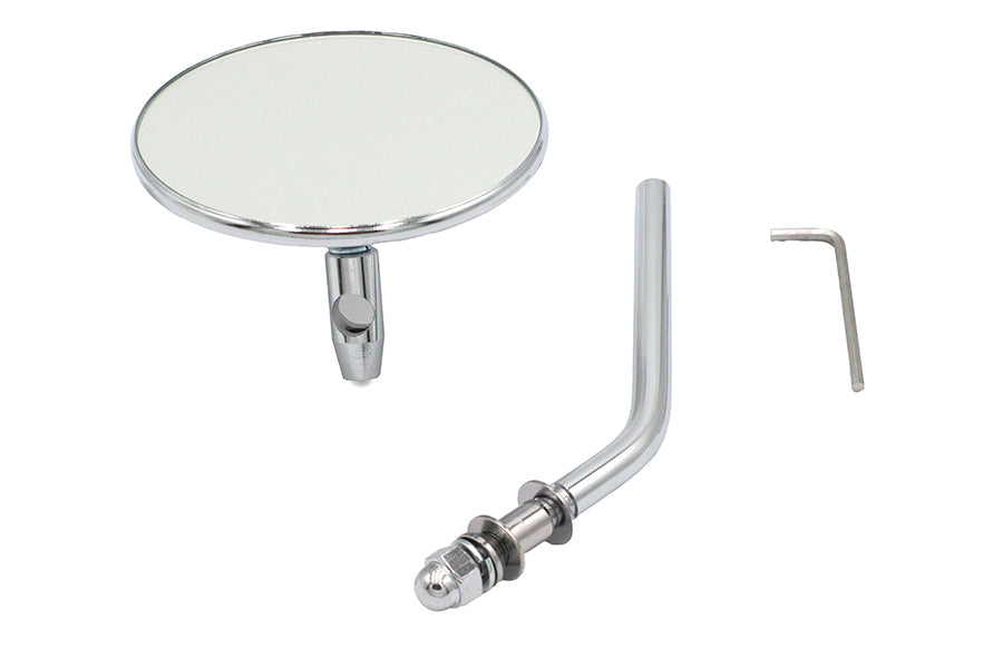 Chrome 4 Round Mirror with Stud Stems