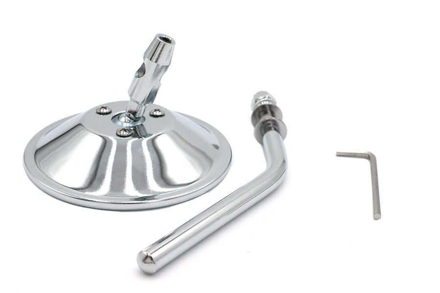 Chrome 4 Round Mirror with Stud Stems