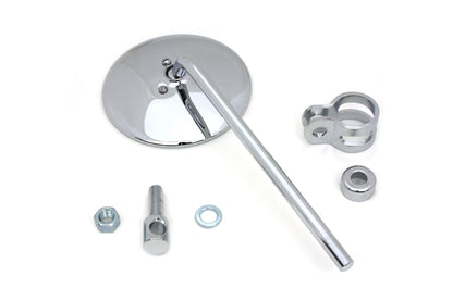 Replica Round Mirror with Round Stem Chrome
