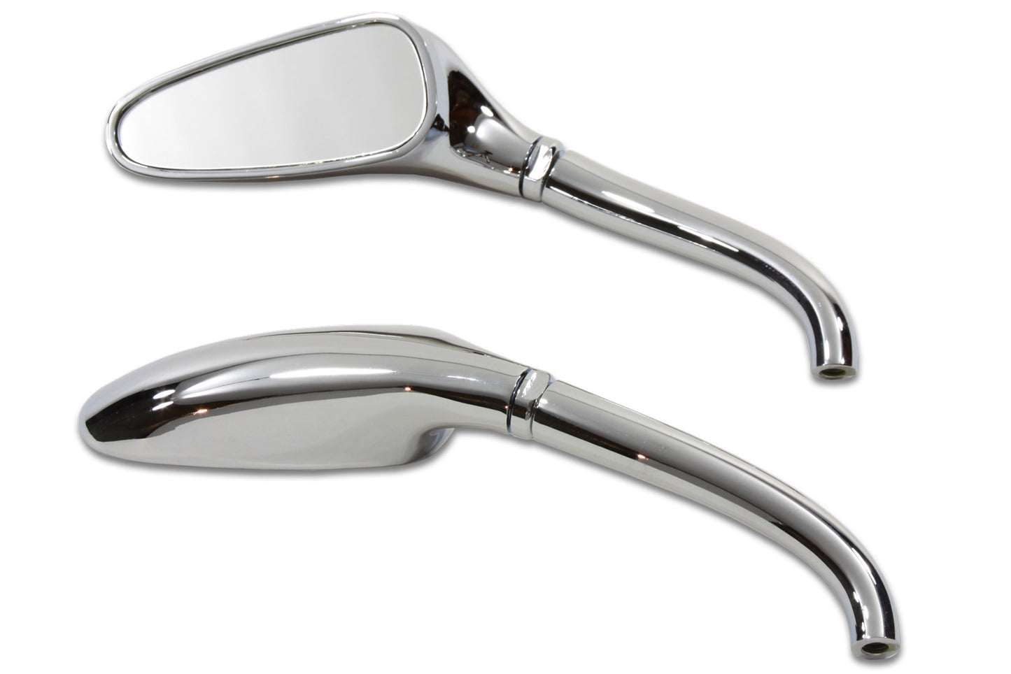 3D Style Mirror Set with Round Stems Chrome