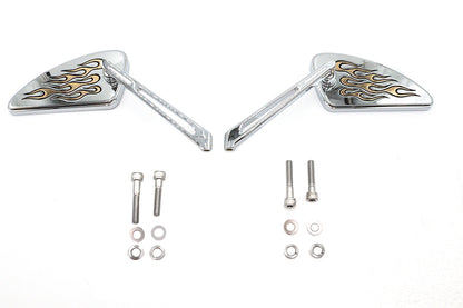 Teardrop Mirror Set with Slotted Stems