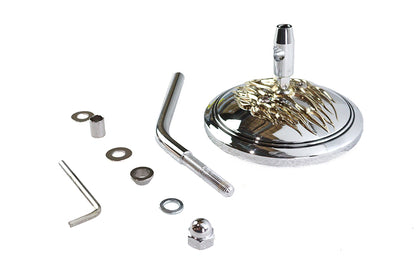 Round Flame Mirror Chrome