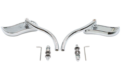 S-Curve Mirror Set with Round Stems
