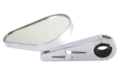 Teardrop Mirror with Clamp on Billet Stem